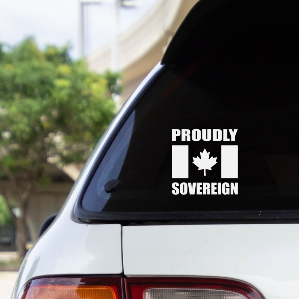 Proudly Sovereign Canadian car Decal/Sticker